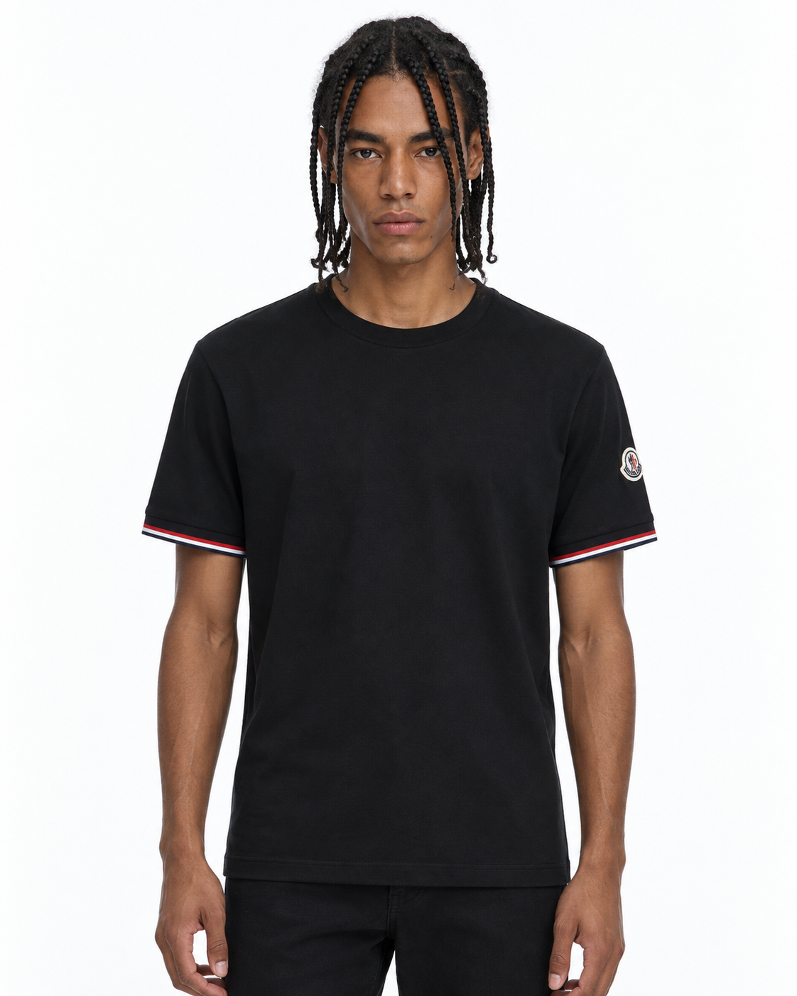 MNCLR Tricolour-Trimmed Cotton T-Shirt - Black
