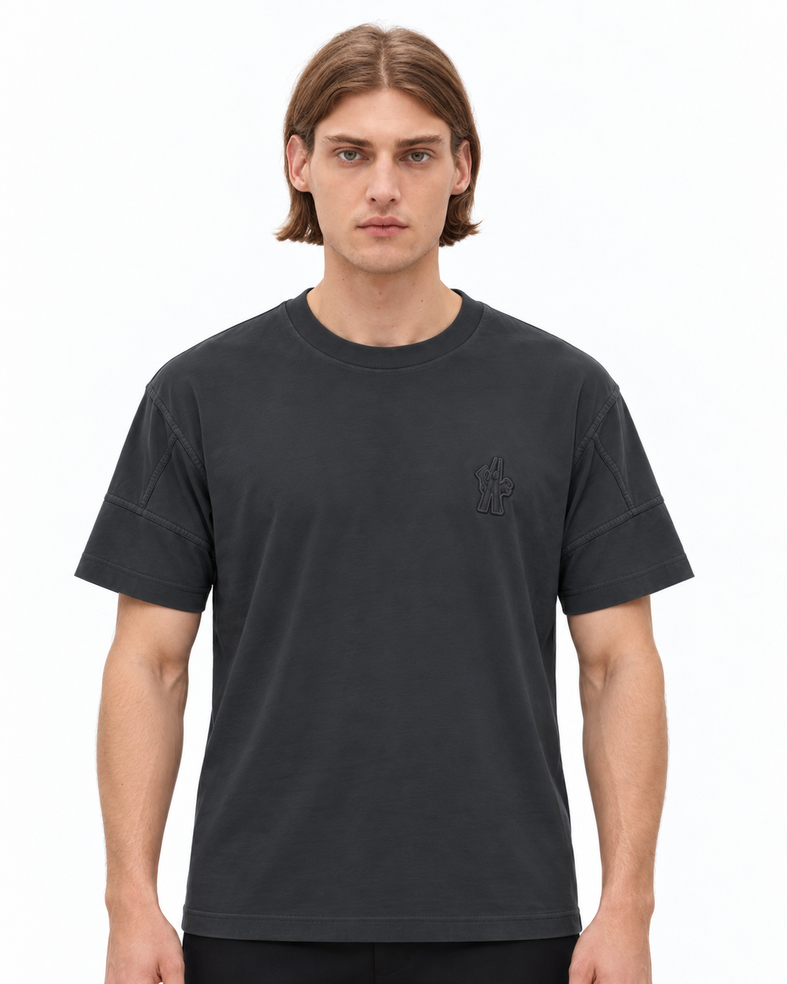 MNCLR Logo Patch Cotton Blend T-Shirt - Black