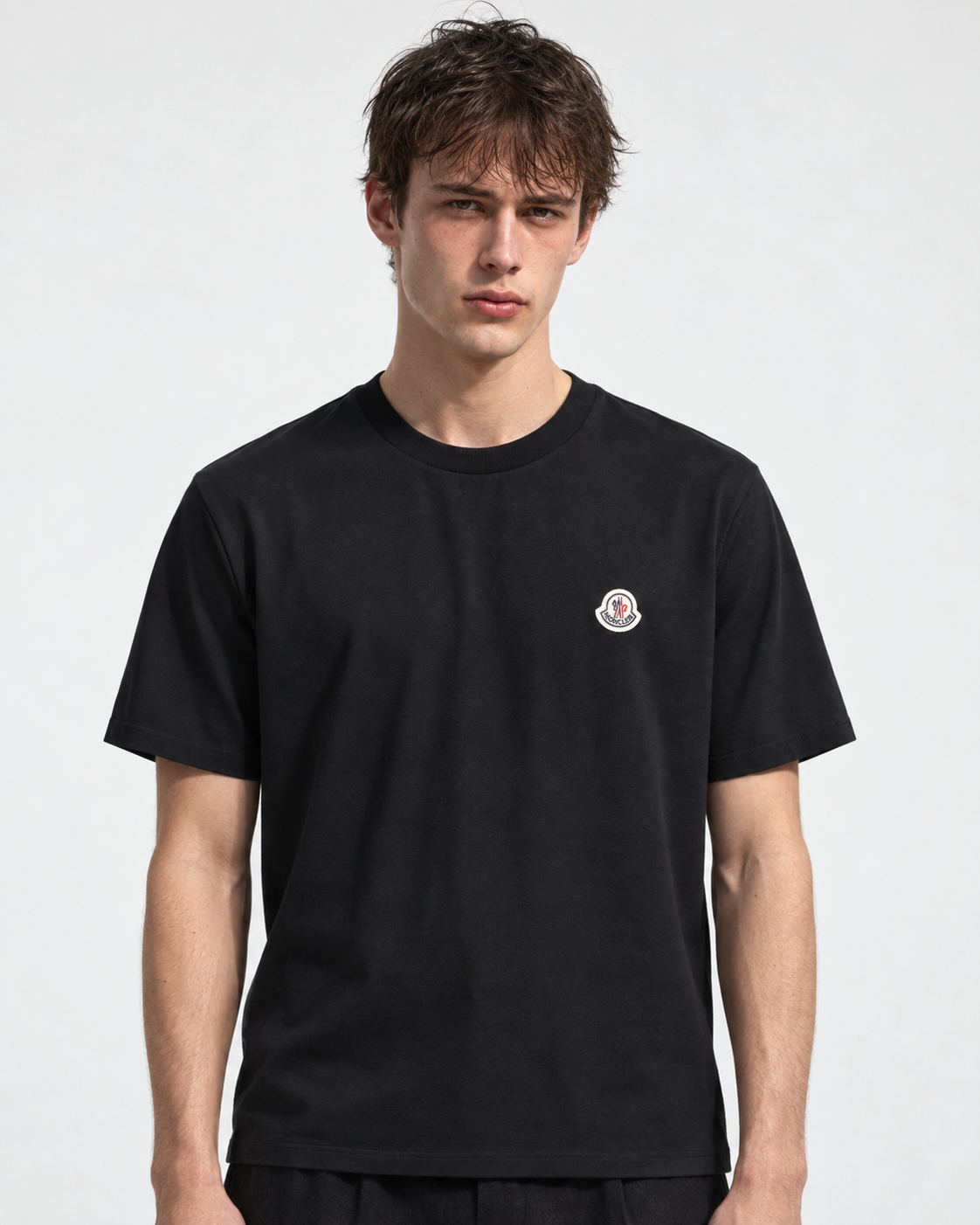 MNCLR Logo Patch Cotton T-Shirt - Black
